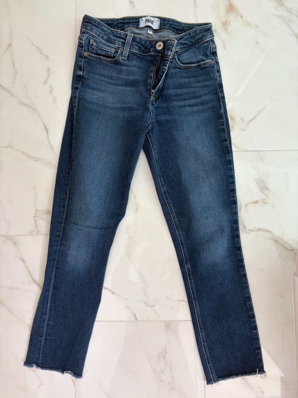 PAIGE Indigo Cropped Skinny Jeans
